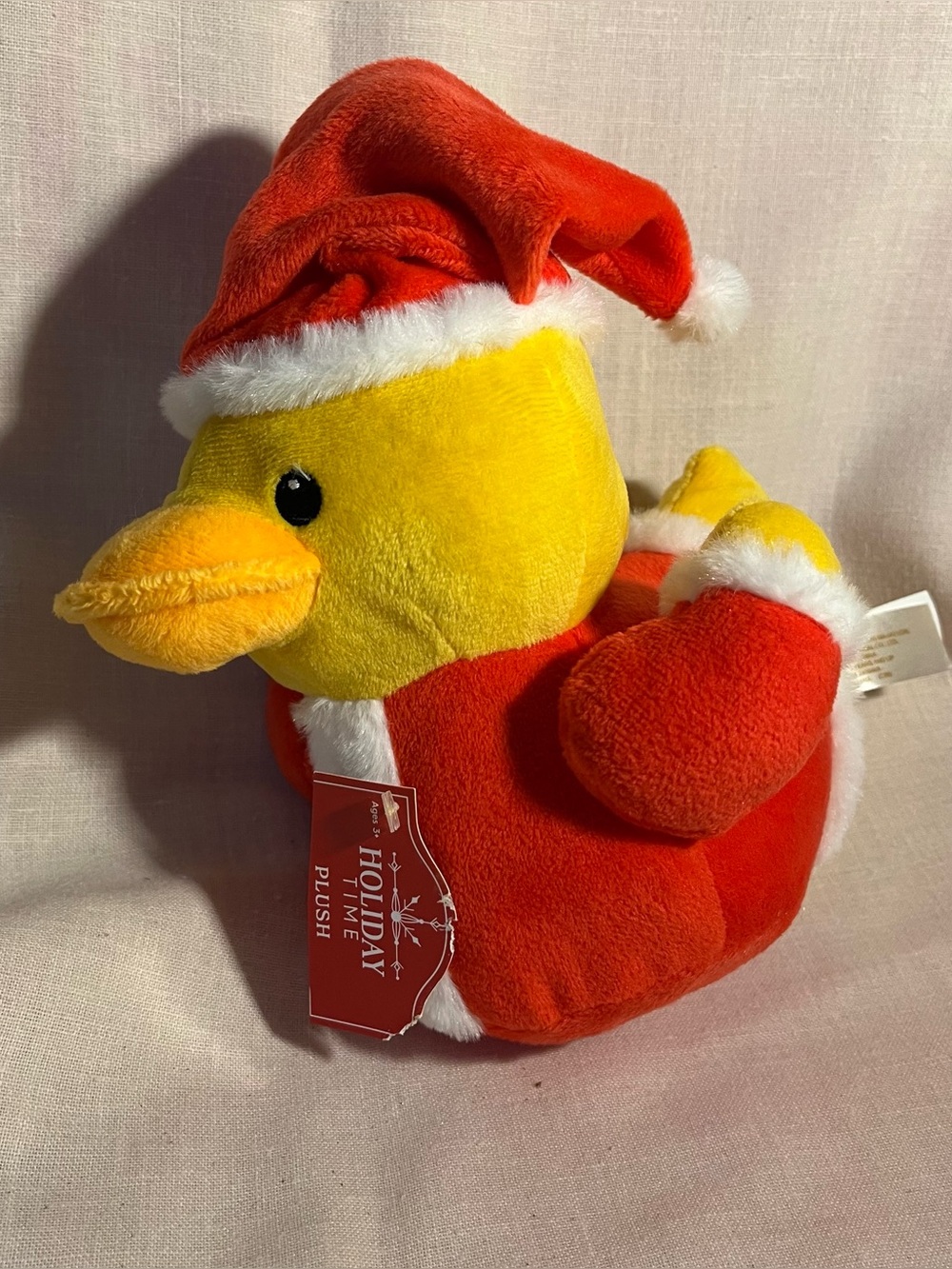 HOLIDAY TIME PLUSH SANTA Christmas DUCK 7" New stuffed outfit